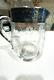 Vintage Victorian Sterling Silver And Glass Water Pitcher