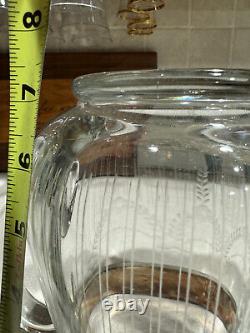 Vintage Victorian Sterling Silver and Glass Water Pitcher