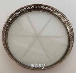 Vintage WEBSTER Co. Glass Sterling Silver Coasters Set Of 8 3 1/8 diameter