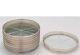 Vintage Webster Sterling Silver & Cut Glass Coasters Filigree Perforated Rims 9