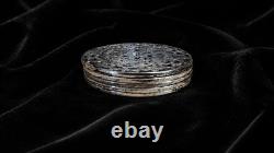 Vintage Webster Sterling Silver Glass Coasters Set of 5 Pierced Floral Openwork