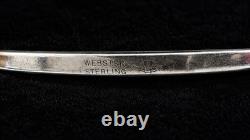 Vintage Webster Sterling Silver Glass Coasters Set of 5 Pierced Floral Openwork