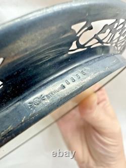 Vintage Webster Sterling Silver Round Butterfly Plaque Dried Flowers Glass