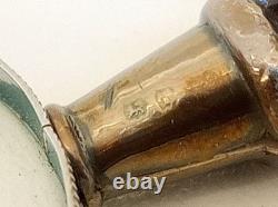 Vintage sterling silver magnifying glass teddy bear handle European standing
