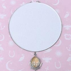 Vtg Antique Art Deco Citrine Marquise Glass Sterling Silver Filigree Necklace