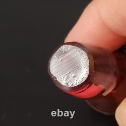 Vtg/Antique Cranberry Glass Sterling Silver Deposit 94 Perfume Bottle 4.25T