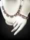 Vtg Art Deco Sterling Silver Faceted Purple Czech Glass Necklace Bracelet Set