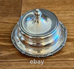 Vtg Camusso Peru Sterling Silver Lidded Butter Dish With Glass Insert! 204 G