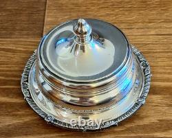Vtg Camusso Peru Sterling Silver Lidded Butter Dish With Glass Insert! 204 G