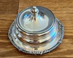 Vtg Camusso Peru Sterling Silver Lidded Butter Dish With Glass Insert! 204 G