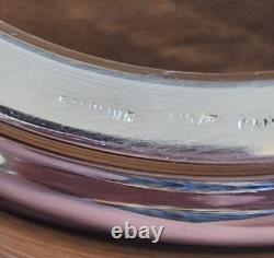 Vtg Camusso Peru Sterling Silver Lidded Butter Dish With Glass Insert! 204 G