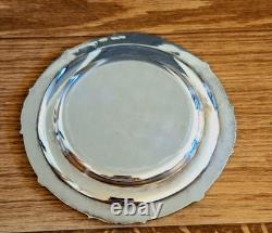 Vtg Camusso Peru Sterling Silver Lidded Butter Dish With Glass Insert! 204 G