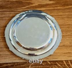 Vtg Camusso Peru Sterling Silver Lidded Butter Dish With Glass Insert! 204 G