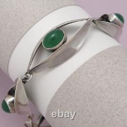 Vtg Danish Modernist Carl Ove Fydensberg Glass Sterling Silver Bracelet