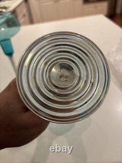 Vtg Duchin Creations Glass Sterling Silver Blue Weighted Bowl & Candle Holders