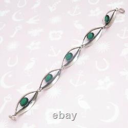 Vtg Modernist Carl Ove Frydensberg Denmark Glass Sterling Silver Bracelet