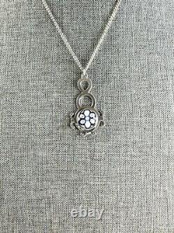 Vtg Scottish Pendant With Chain Caithness Glass Sterling Silver 1977 Edinburgh