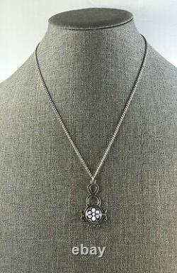 Vtg Scottish Pendant With Chain Caithness Glass Sterling Silver 1977 Edinburgh