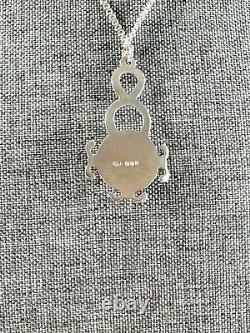 Vtg Scottish Pendant With Chain Caithness Glass Sterling Silver 1977 Edinburgh