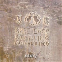 Vtg Shreve & Co Sterling Silver Basket Hors D'Oeurve Dish Glass Inserts Ornate