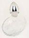 Vtg Sterling Silver Clear Cut Art Glass Bottle/decanter Withsilver Stopper-8