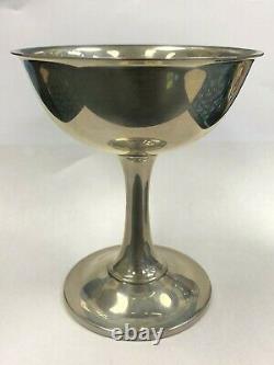 Wallace Sterling Silver Water Goblet Wine Glass 4 1/2 Tall Weighs 144gr No. 17