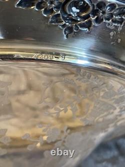 Wallace Sterling Silver and Cambridge Glass Portia Compote 8.5