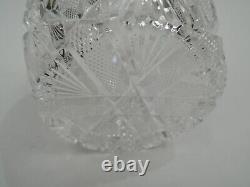 Watson Jar American Antique Large Brilliant-Cut Glass ABC Sterling Silver