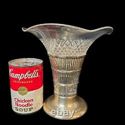 Watson antique Pierced Sterling Silver And Glass Vase 112 grams witho glass