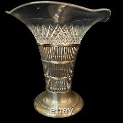 Watson antique Pierced Sterling Silver And Glass Vase 112 grams witho glass