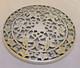 Webster Co Sterling Silver And Glass Trivet Or Coaster Lilies 6 Art Nouveau