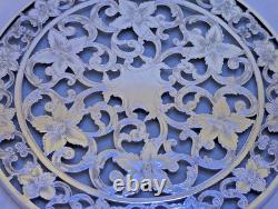 Webster Co Sterling Silver and Glass Trivet or Coaster Lilies 6 ART NOUVEAU