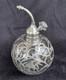 Whiting Sterling Silver Overlay Cut Glass Atomizer Perfume Bottle Art Nouveau