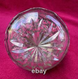 Whiting Sterling Silver Overlay Cut Glass Atomizer Perfume Bottle Art Nouveau