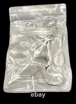 Whitney Kelly 925 Sterling Silver Frost Glass Lily Brooch/Pendant + Chain RARE