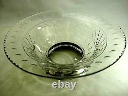 Wonderful Sheffield Sterling Silver Cut Glass Footed Center Bowl