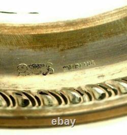 Wonderful Sheffield Sterling Silver Cut Glass Footed Center Bowl