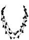 Yara Sterling Silver / Jet Glass Ladies 52 Necklace