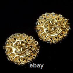 Yellow Heated-Sapphire Citrine Peridot Zircon Earrings 925 Sterling Silver